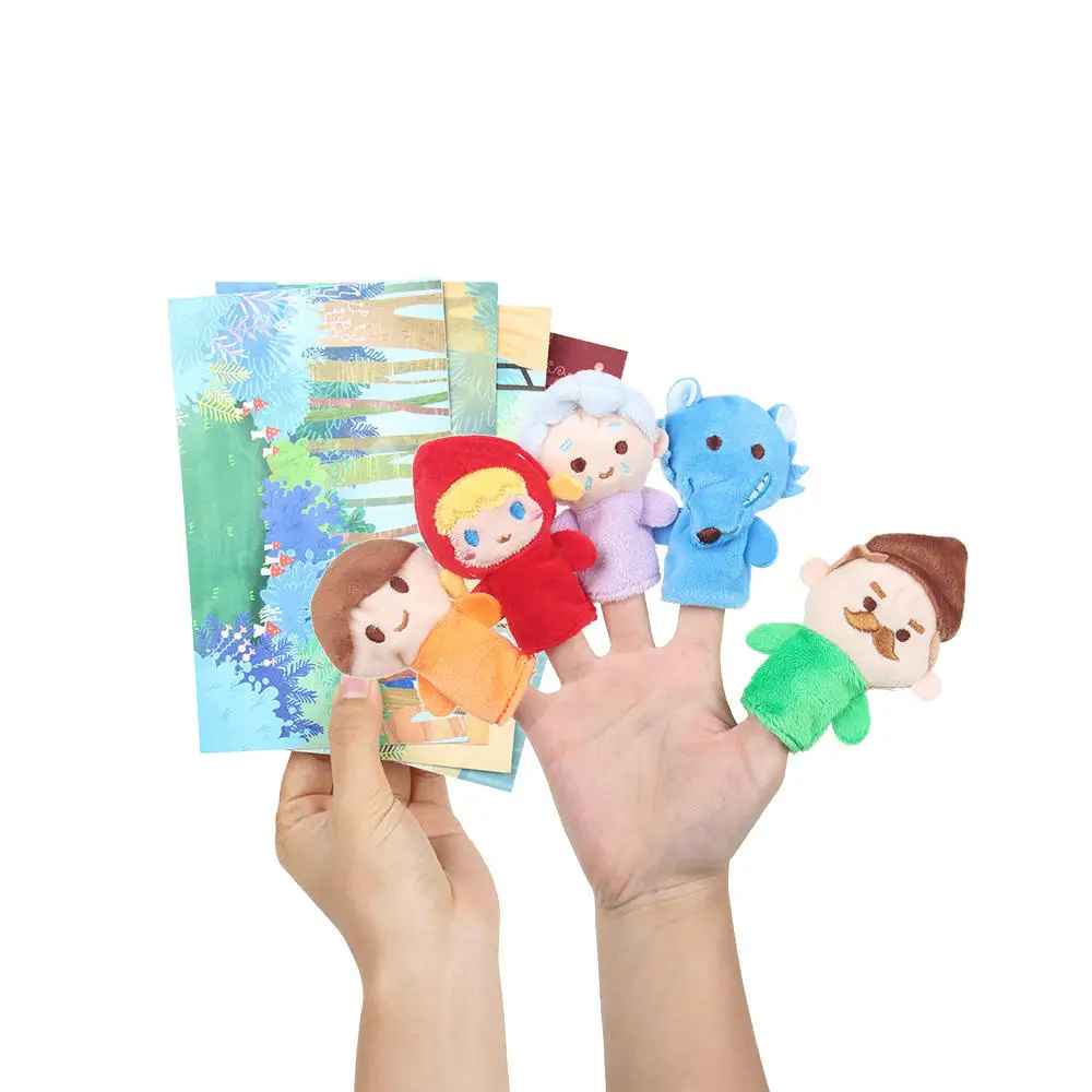 Lovely Children Finger Puppets Doll Toys Custom Making Princess Story Props Doll Plush Finger Puppets