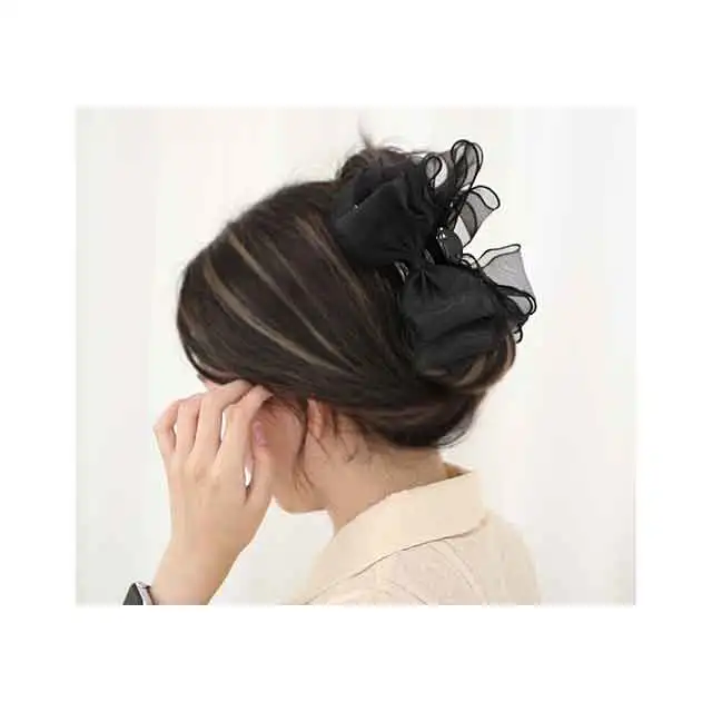 Big hairpin Giant chiffon clip hairpin made in Korea Feminine style hairpin is a rich ribbon of chiffon fabric