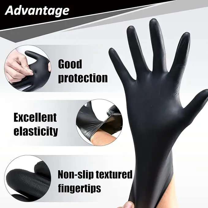6 Mil 6mil 5mil  Nitrile Gloves Colored Latex Free Plastic Safety OEM custom logo Nitrile Powder Free Medical nitrile gloves