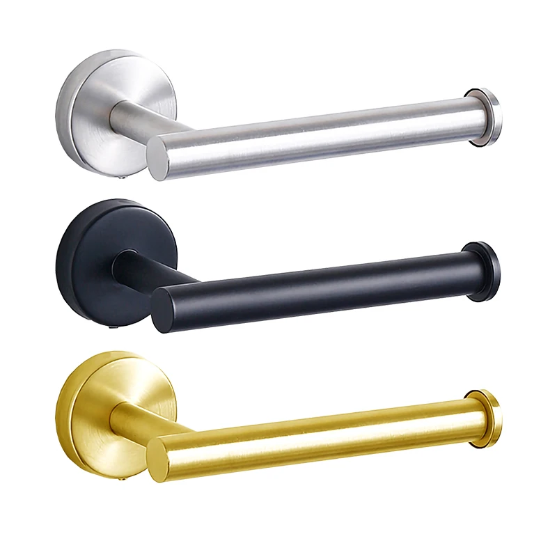 New product release punched wire drawing gold tissue holder installation firm and durable bathroom toilet paper holder