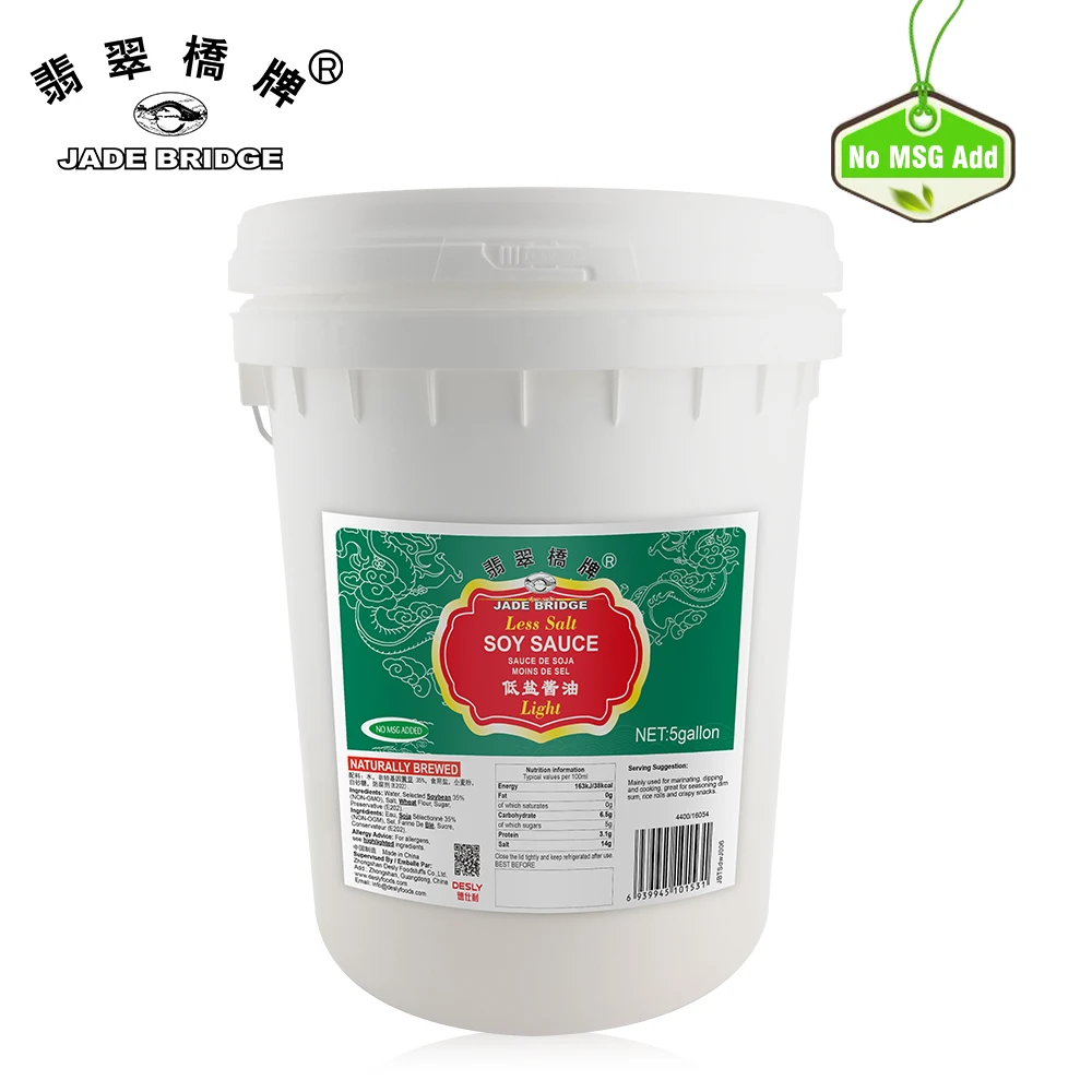 24 Years Food Export Manufacturer Desly Brands Halal Shoyu Less Salt Light Soy Sauce