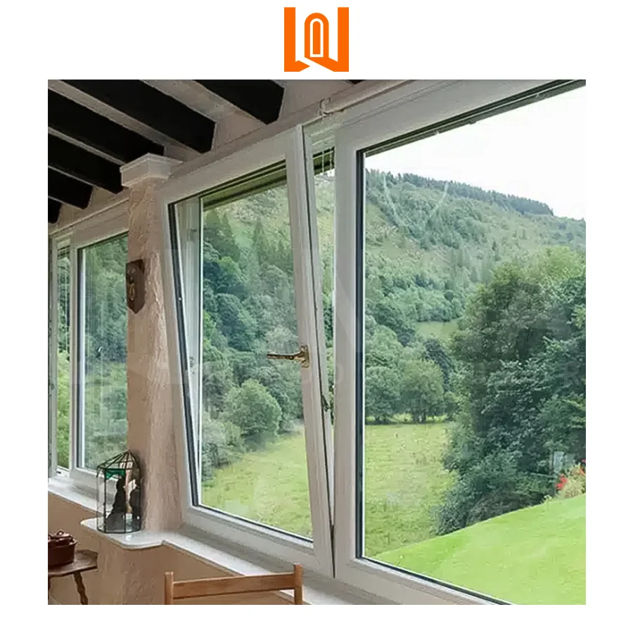Simple Style PVC European Tilt and Turn windows Villa Impact Tempered Glass Sash Window Upvc windows