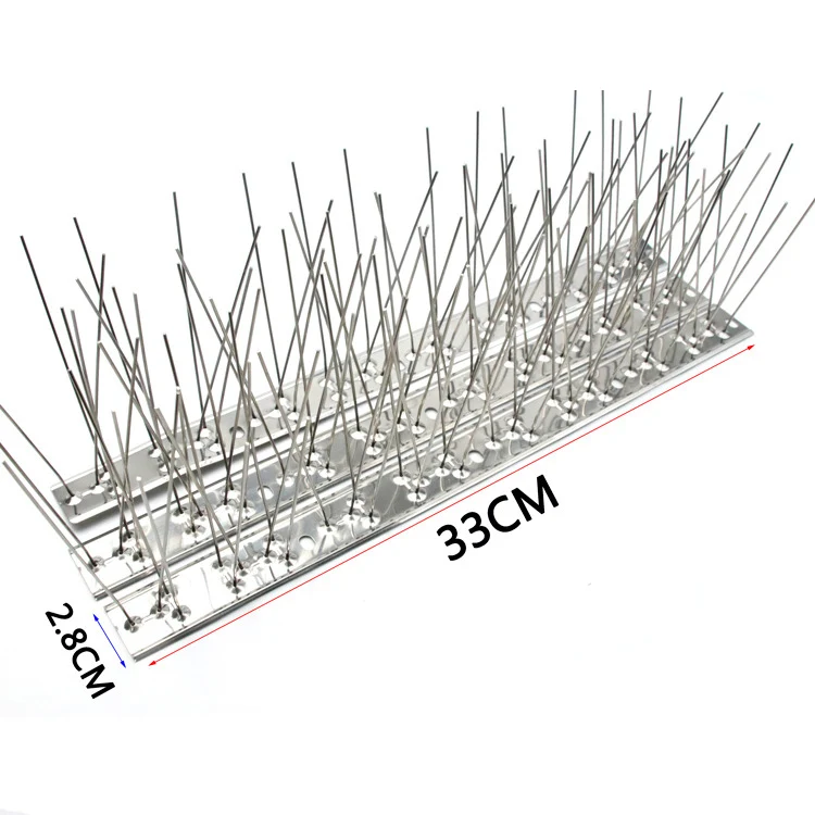 33cm Stainless Steel Bird Spike Deterrent outdoor Anti Bird trap Pigeons animal control anti-bird thorn