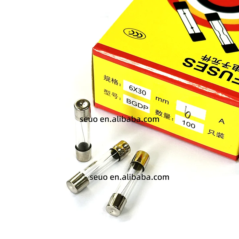 Good price 6x30mm Glass Fuse F 1A 1.25A 1.5A F 1.6A 2A 2.5A 3A 3.15A 4A 5A 6A 6.3A 7A 8A 9A 10A 15A 20A 25A 30A Glass tube Fuse