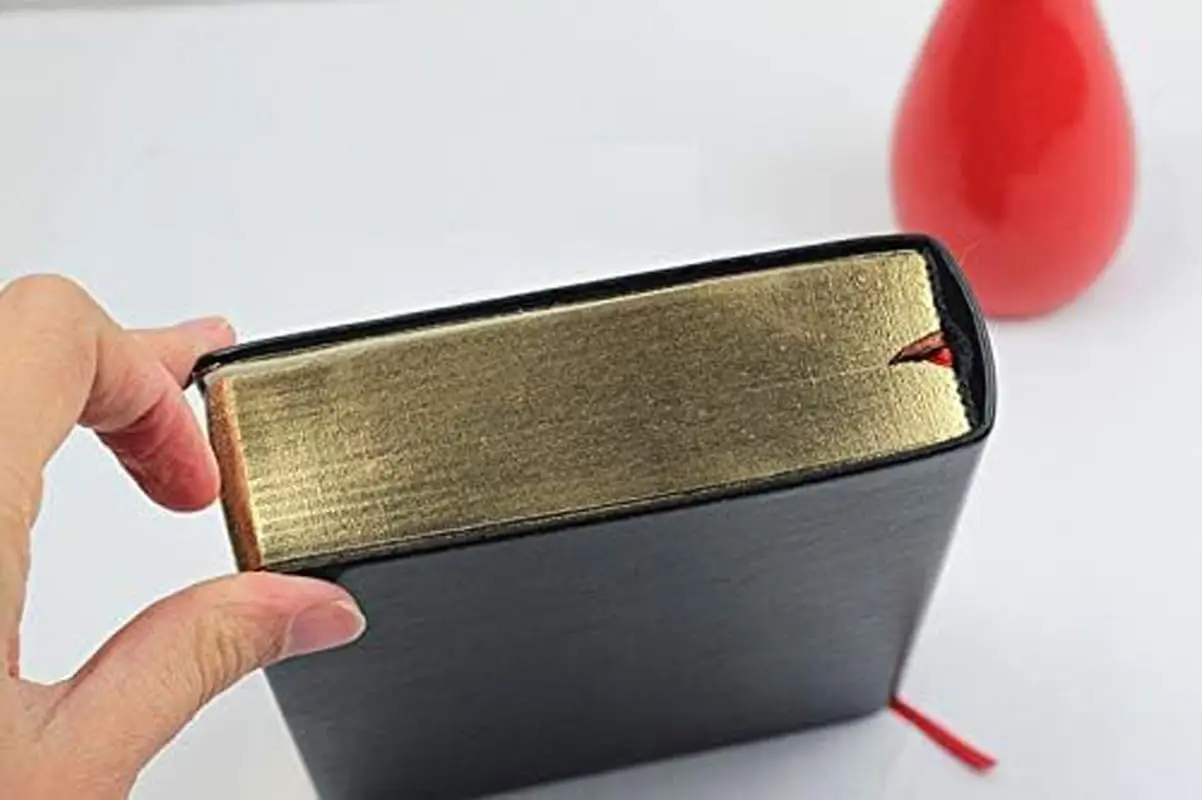 Custom Design  A5 Leather Notebook Cover Customized Leather Notebook Gold  Rim 440 Pages Faith Thick Leather Journal Notebook