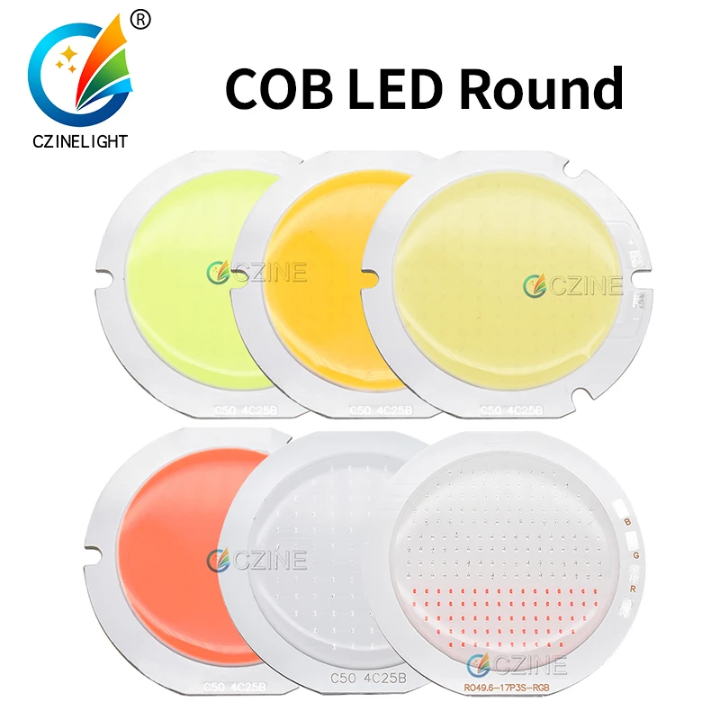 Czinelight Hot Selling Grow Light Cob Chip Round 30W 40W 50W 100W COB chip