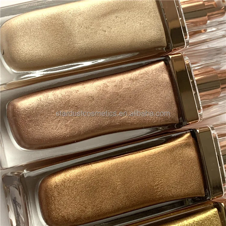 6 color private label glow lotion face highlighter body shimmer oil no brand makeup body shimmer glitter highlighter spray