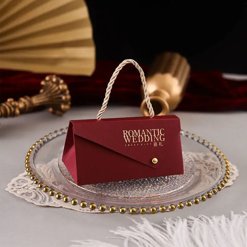 Custom Luxury Design Guests Reception Wedding Portable Favor Candy Boxes for Sweet