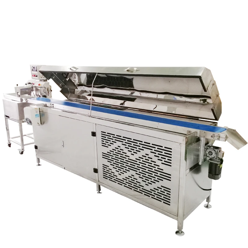 Papa best selling small chocolate enrobing machine for India/Small chocolate coating machine