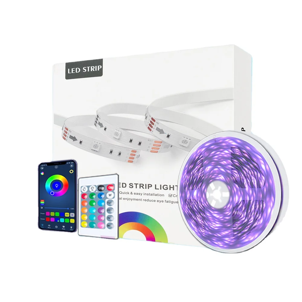 New product 12v colorful waterproof led strip lights TV backlight for house kitchen party decoration