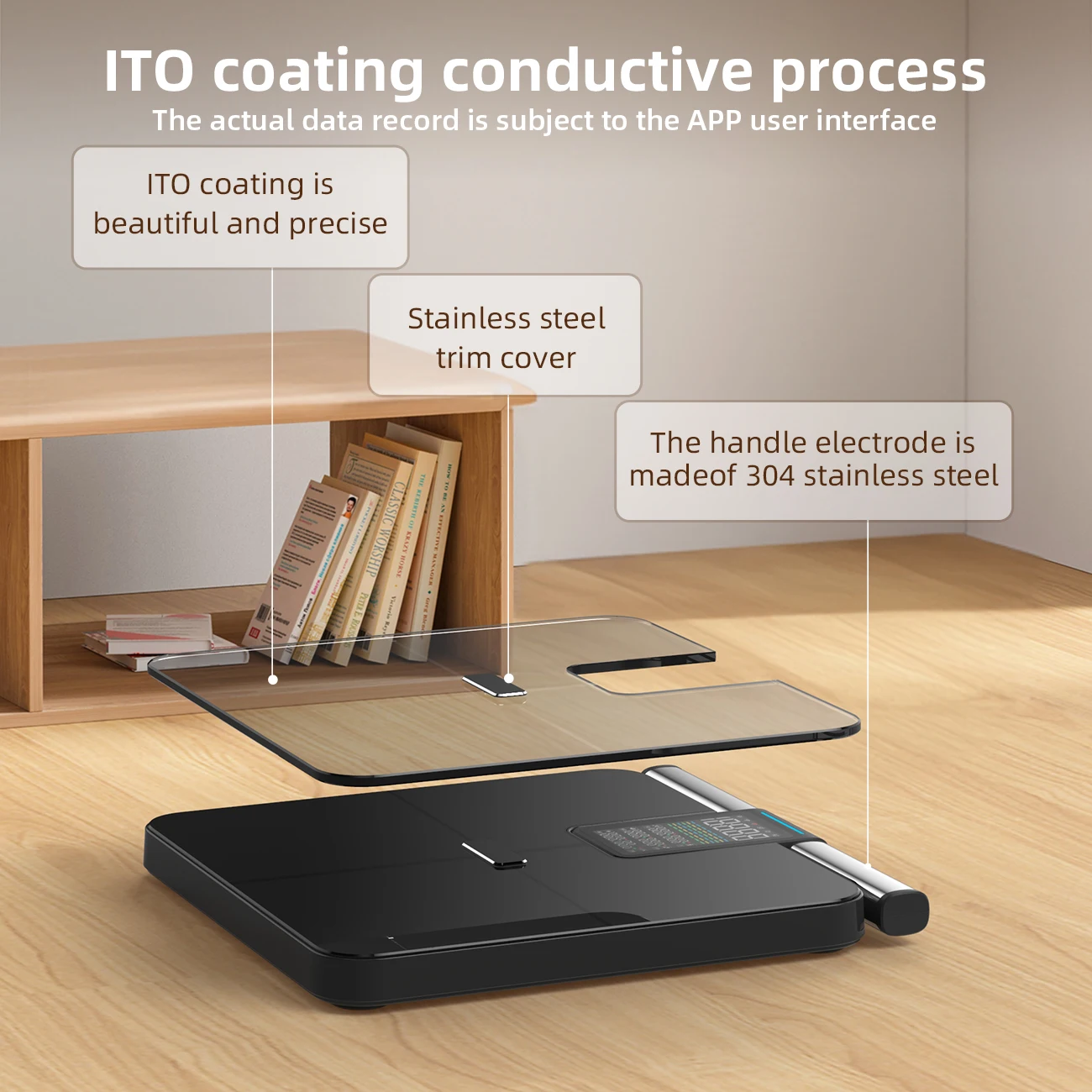 Popular Weighing BMl Smart Scale Big BMI 220KG Body Weighing Scale Adult Weight Bathroom Body Fat Scale With Printer paper