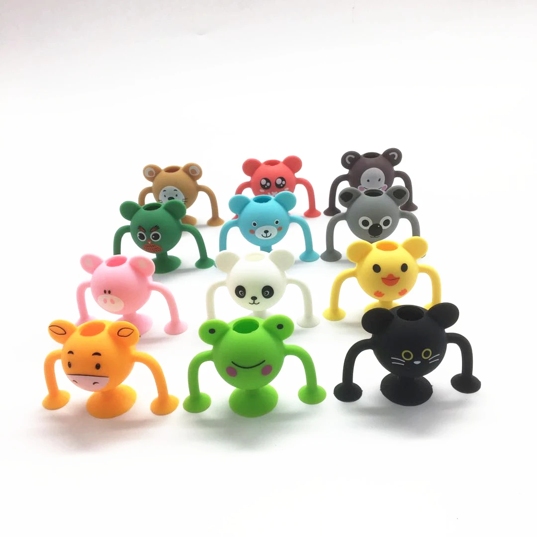 Custom 2022 Sale Toddler Educ Games Kids Toys  Animal Silicone Sucker Toy For Children