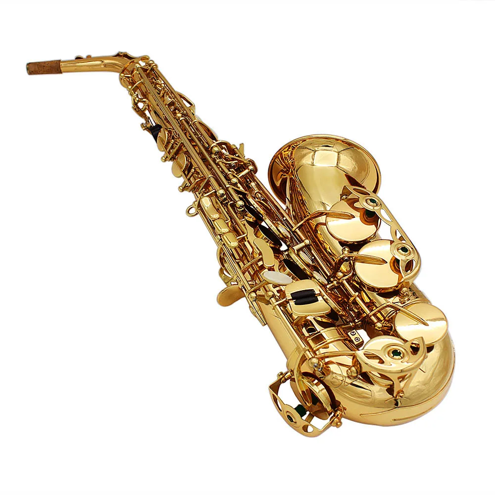 
Gold Lacquer Brass Alto Instrument Accessories Professional Eb China Sax Saxophone Alto 
