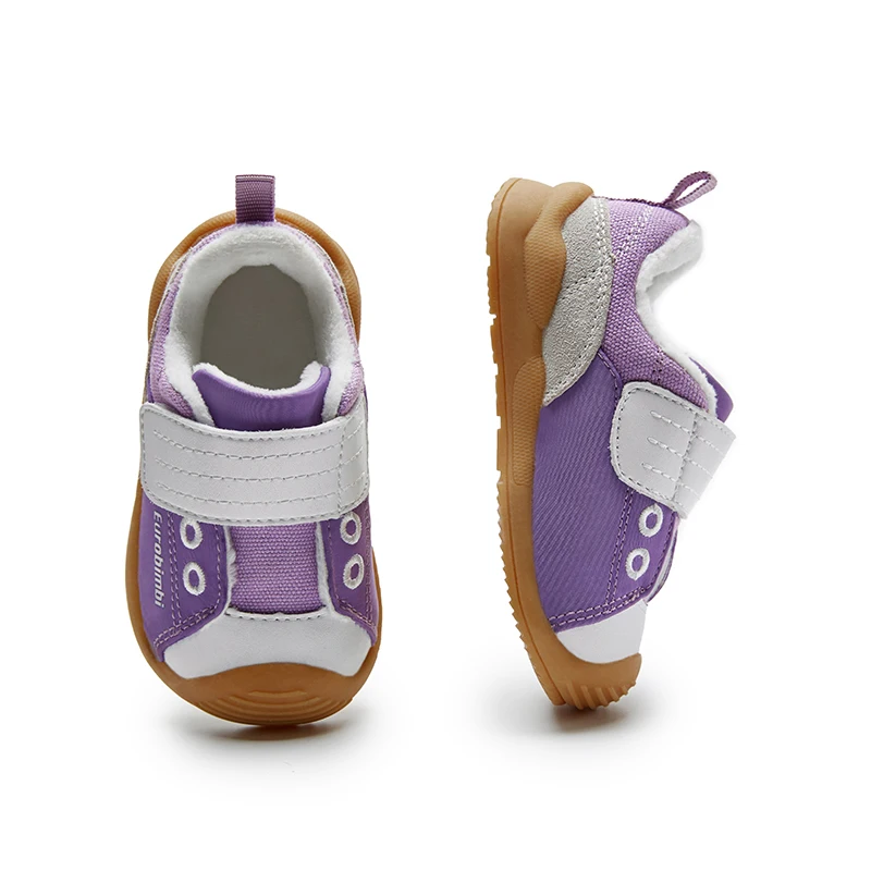 OEM/ODM фиолетовые Детские высококачественные первый шаг мягкая флисовая подкладка для детей девочек резиновая подошва дышащие кроссовки обувь