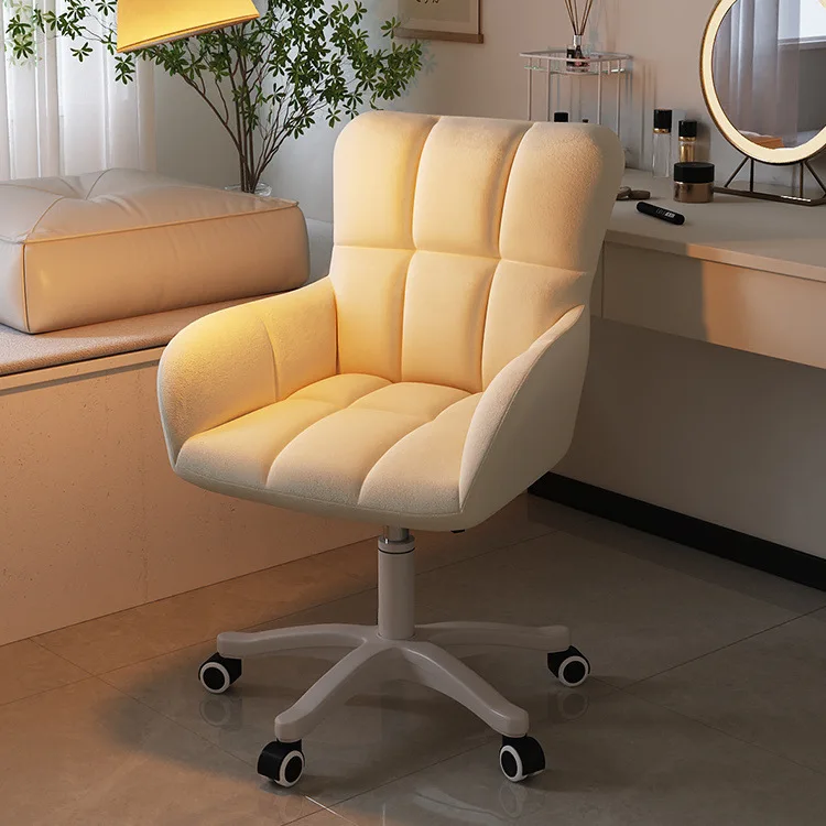 Leisure High Velvet Fabric Home Office Chair 2024 Wholesale Swivel Adjustable Modern Design Cheap Price Indoor Stainless Steel