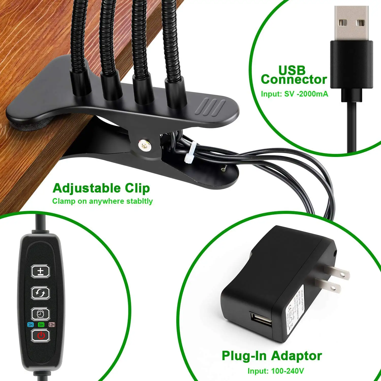4 Head LED Grow Light Full Spectrum Phytolamp For Plants Full Spectrum Phyto Growth Lamp