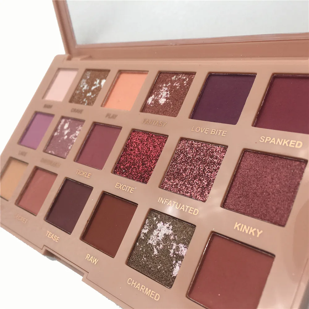 
Wholesale Makeup High Pigment Make Your Own Brand Private Label Glitter Custom Eyeshadow Palette Vegan Waterproof Eye OEM 