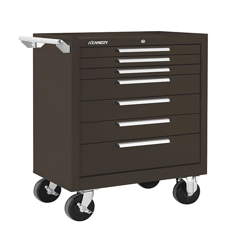 Custom Large Red Heavy Duty 7 Metal Work Drawers Suitcase Rolling Tool Box