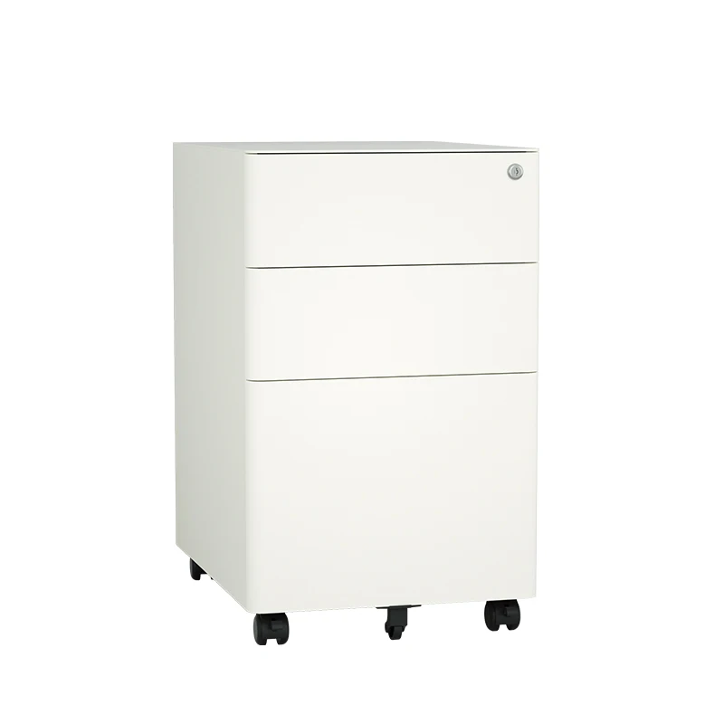 Wholesale Office Moving Cabinet Mobile Pedestal Movable File Cabinet Steel Mobile Storage 3 Drawer Metal Storage Cabinet