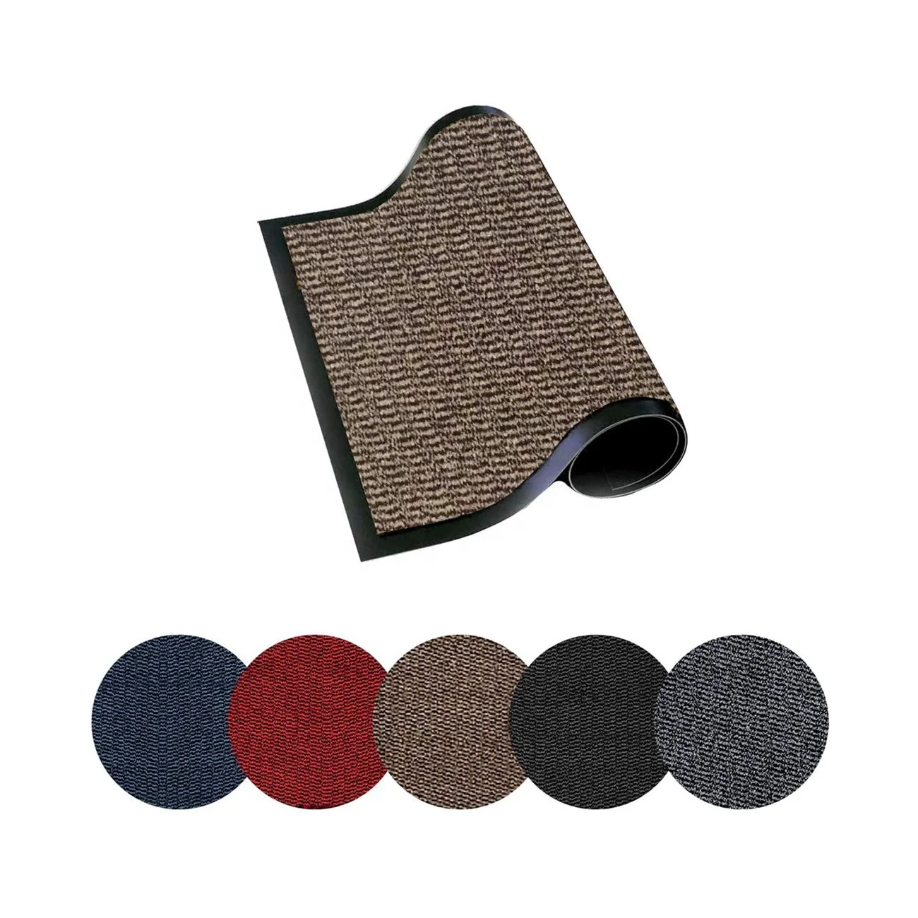 PVC Backing Tufted Mat Home Hotel Wind-Preventing Blowing-Away Resistant Waterproof Washable Outdoor Door mat Anti-Slip Doormat