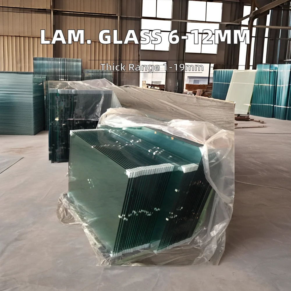 Solid 6mm 8mm 10mm 12mm Clear Float Tempered Laminated Glass Greenhouse Building Decoration Industrial Hotel Manufactured