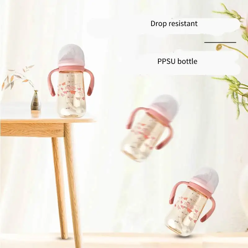 180ml 240ml 300ml Customized Cartoon BPA Free Anti Colic Baby  PPSU Feeding Bottles Breast Milk Bottle For Newborn