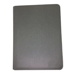 Zipper closure 9 pockets PU leather custom MTG folder game magic loose leaf notebook sleeve yugioh tcg premium card binder