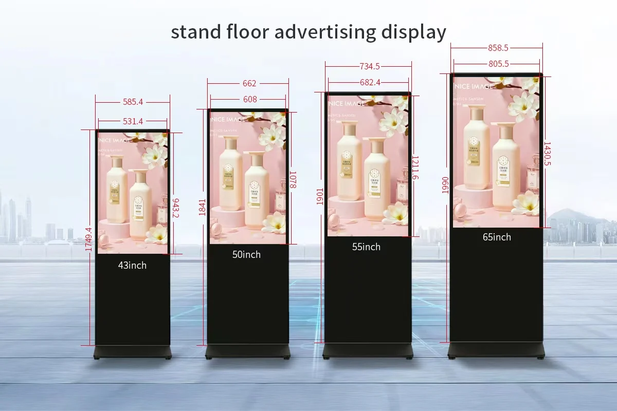 Good Price Floor Stand Digital Signage Advertising Display 43 50 55 65 Inch Digital Signage Kiosk