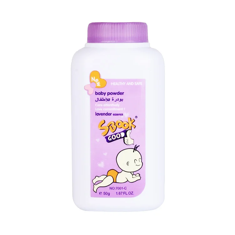 50g travel size absorb sweat baby talcum powder with small bottle