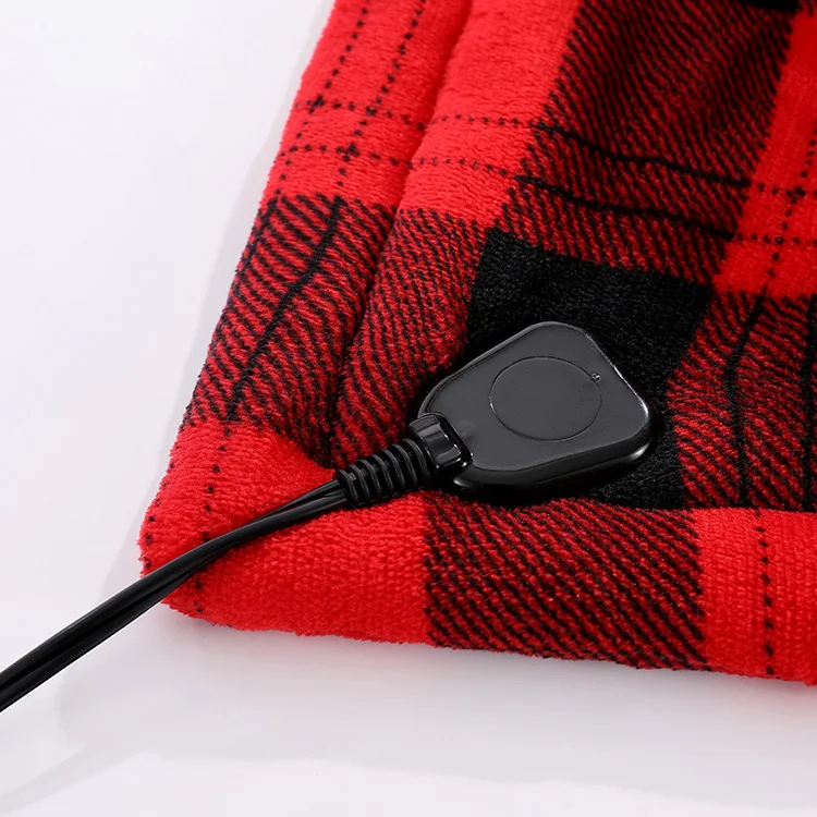 blue polyester 12 volt electric heated car blanket