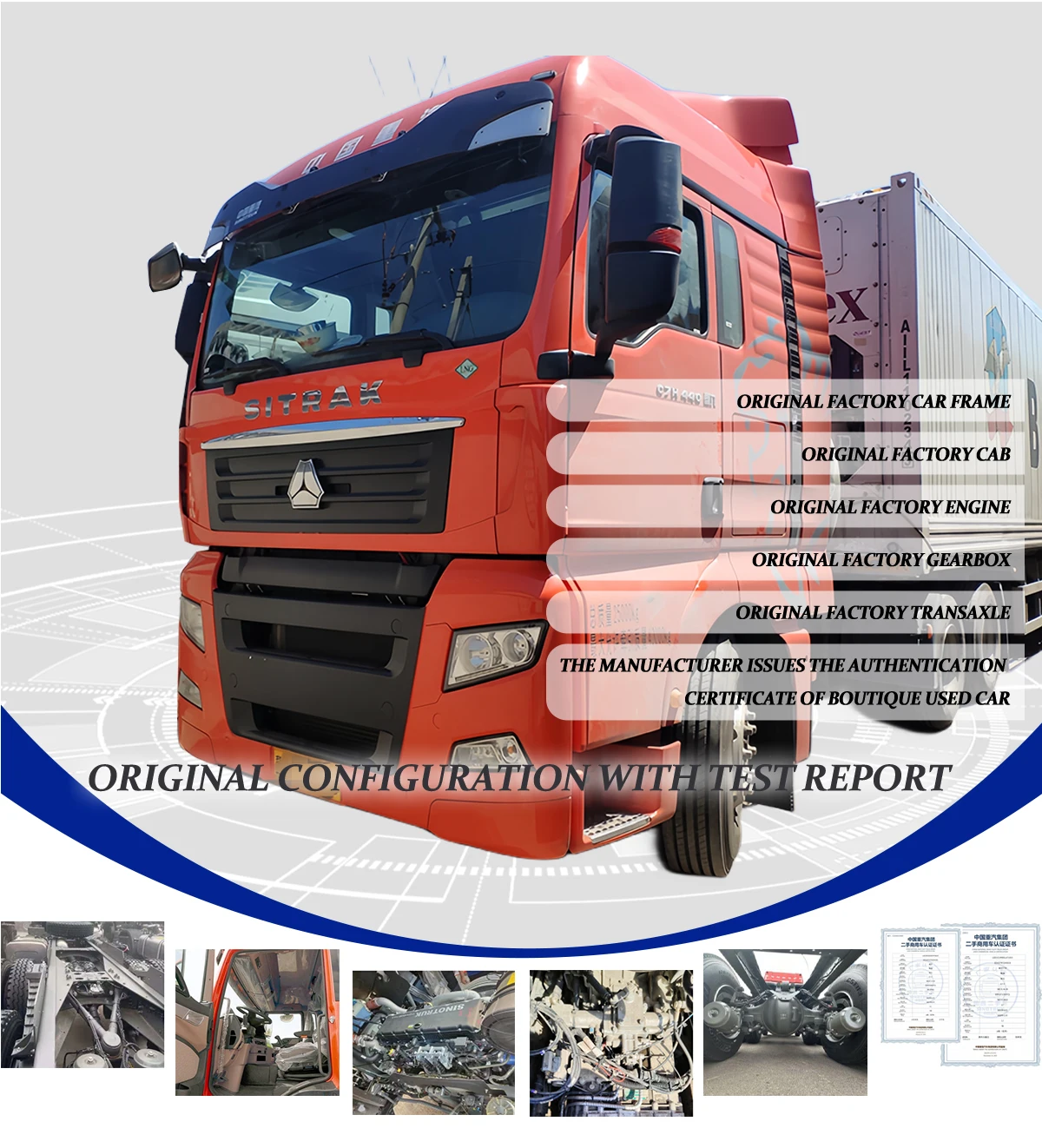 Sinotruk Sitrak China heavy duty c7h 4X2 Tractor Truck for sale