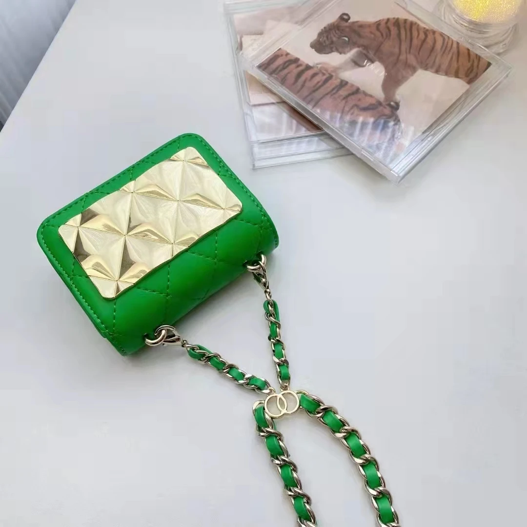 11088-2# hot sale girls fashion mini quilted cross body phone case bags purse cute cosmetics case bags with chain strap