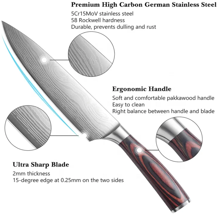 Chefs Knife set Japanese High Carbon Stainless Steel Kitchen Sharp Kitchen Knife set