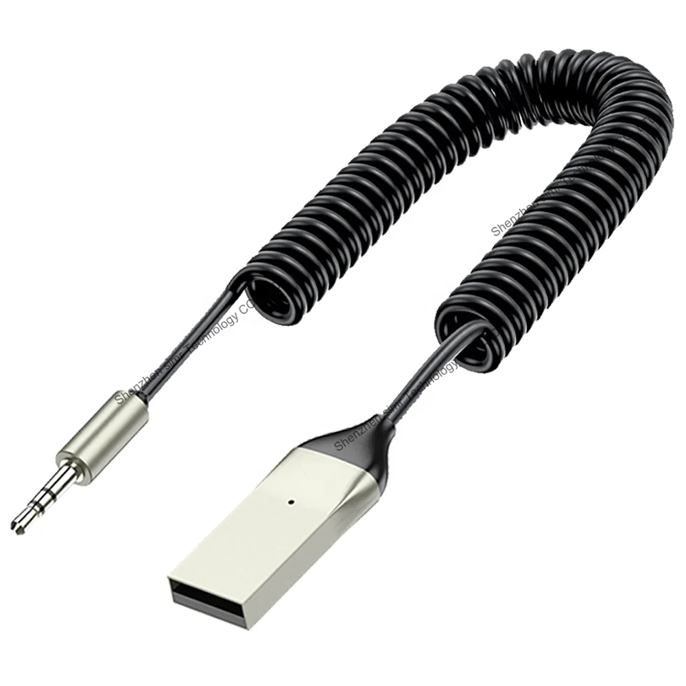 Metal USB Bluetooth Aux Adapter Dongle USB To 3.5mm Jack Car Audio Aux Bluetooth Handsfree Kit Car Receiver Bluetooth Adapter