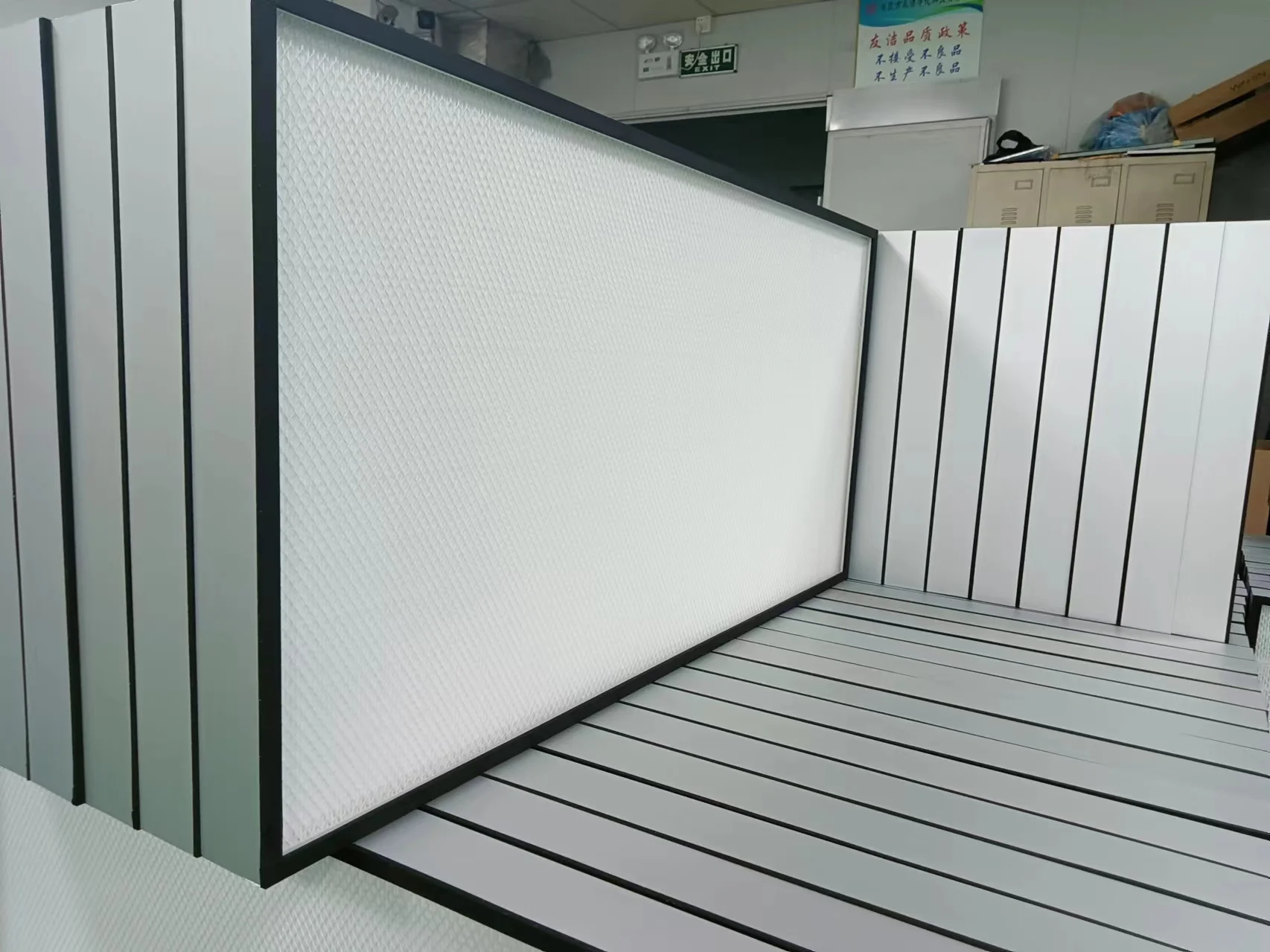 H13 H14 Hepa Filter with aluminum galvanized steel metal frame filter PP fiber glass for FFU laminar flow hood cabinet