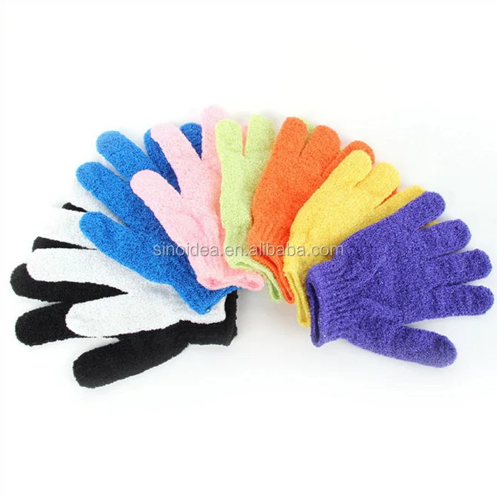 Enhance Skin Health bamboo charcoal exfoliating glove bamboo carbonized exfoliating double sided body glove bath