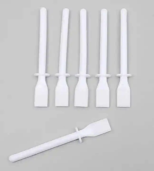 Keep Smiling 13cm Flat Straight White Stick Plastic Spatula Art DIY Hand Tools Oil Painting