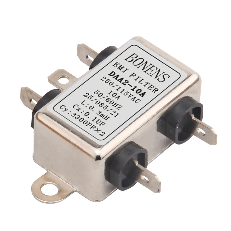 EMI single-phase AC power filter plug-in type Welding-leaf type DAA2-10A single-phase 10A
