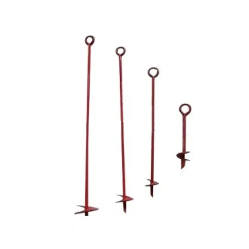 Earth Rod Anchor Ground Mechanical Driven Tipping Plate Anchor Auger Solid Shaft Out Stake Helix Spiral Screw Socket