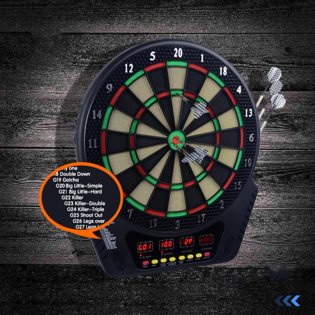 Electronic Dart Board LED Display Automatic Scoring Dartboard Sets for Adults with 6 Darts