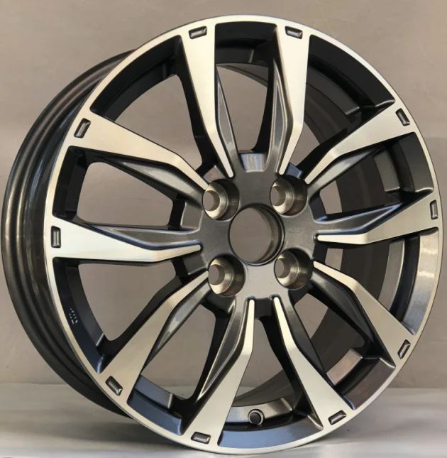 Gunmetal machined face 4X100 aluminum alloy mag wheels rims 15 inch fit for Toyota