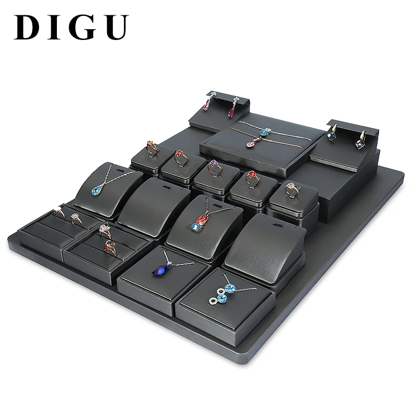 DIGU Luxury jewelry display set custom variety rings pendants bracelet Jewelry display tray display props sets