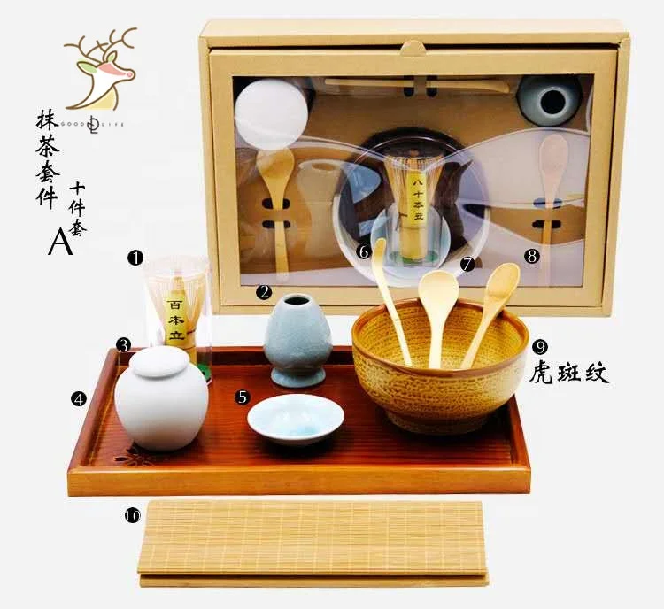 100 Prongs Natural Bamboo Tea Whisk Chasen Preparing Matcha Powder Brush Tool Tea Traditional Scoop Matcha Green Tea Whisk