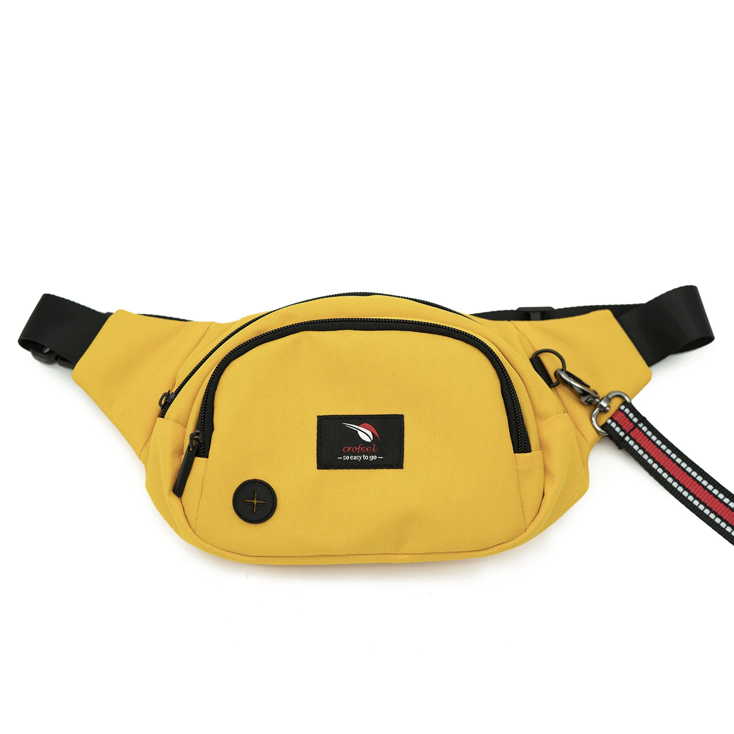 Fashion big capacity outdoor dog walking treat cross body fanny pack 3 compartments pet training bum bag with dispenser
