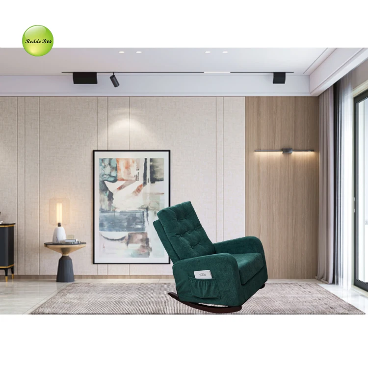 Rocking Design Leisure Recliner Sofa Chair Single Fabric Lounge Living Room Accent Chairs