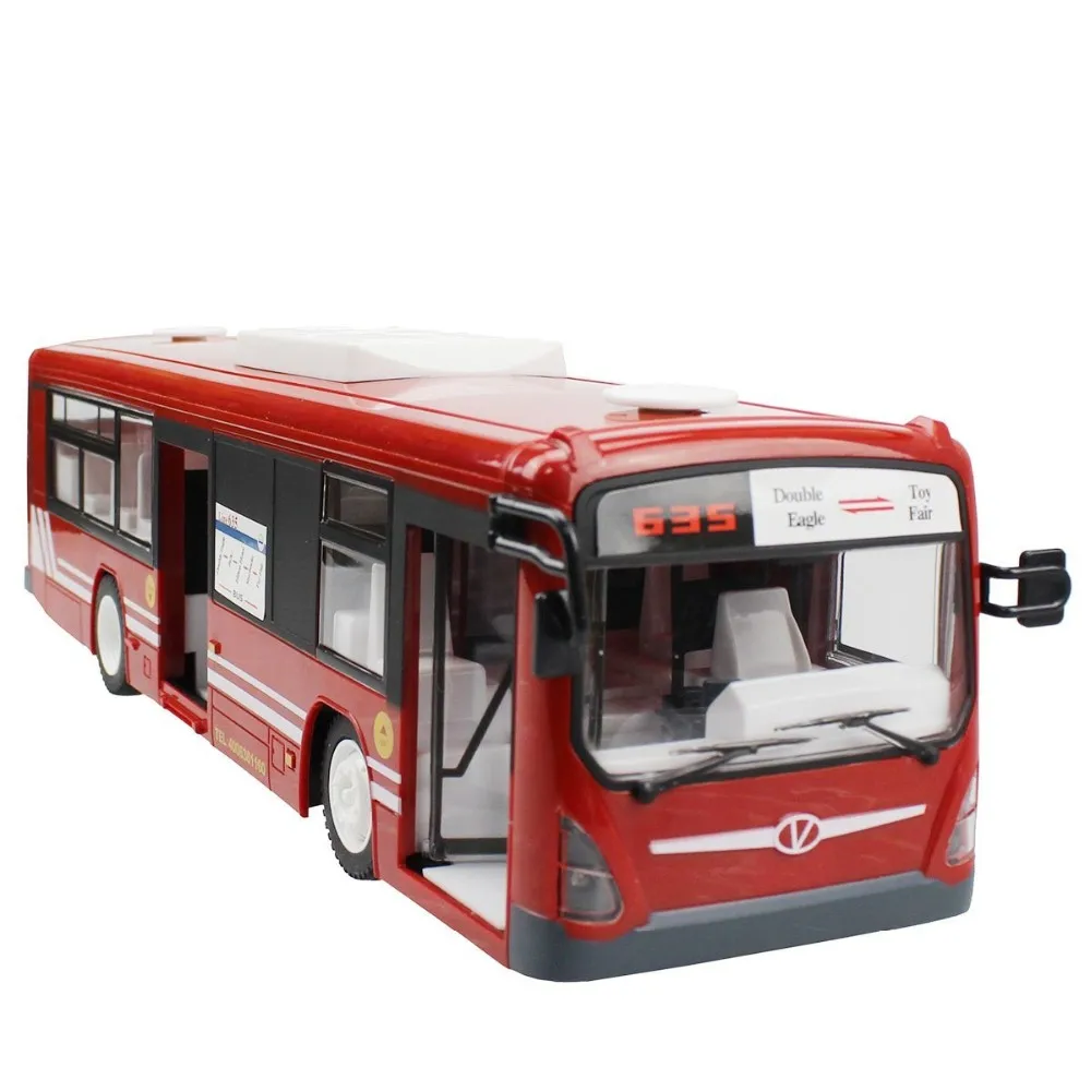 2019 Hot sale Double E E635-003 Bus 2.4G Realistic Remote Control Bus Toy Car Multifunction Electric RC Car Model Toys For Kids