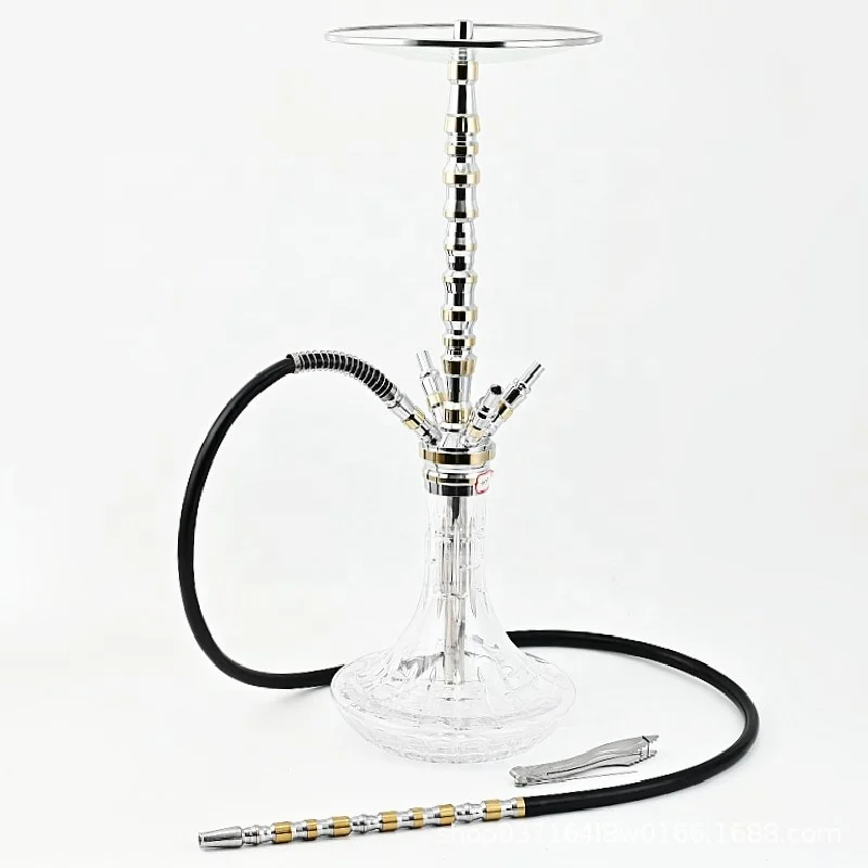Hot selling Russia hookah set stainless steel shisha hookah Narhuile set gift box soft smoke hookah shisha