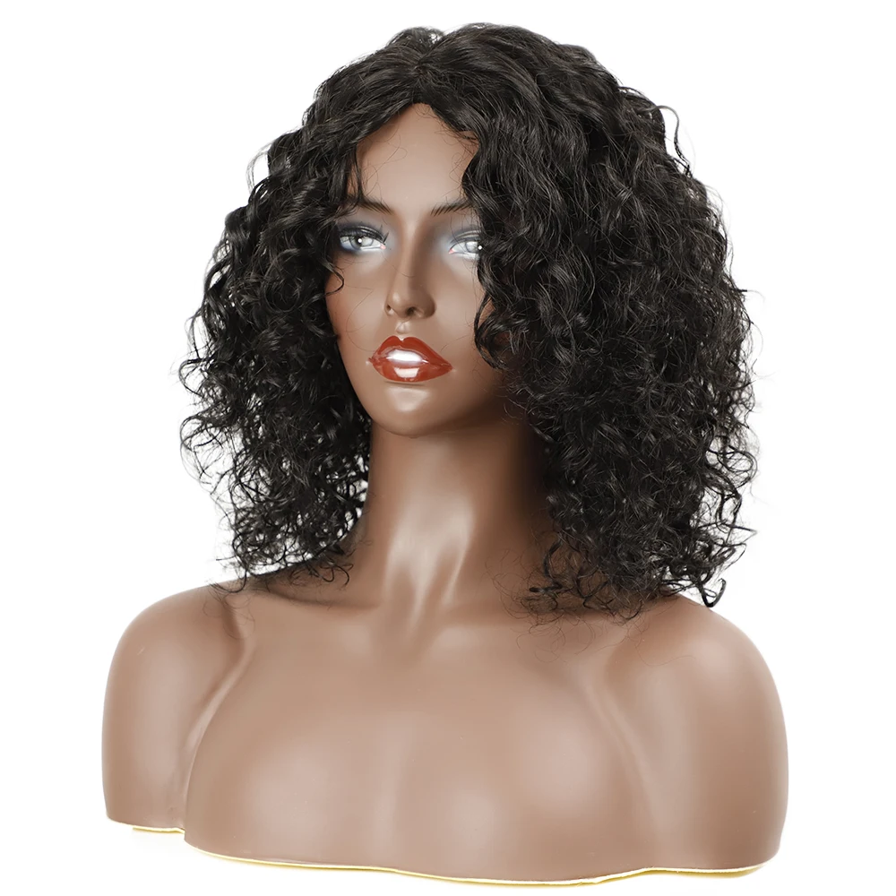 wholesale NOBLE Natural Curly deep body wave for black women soft heat resistant synthetic wigs