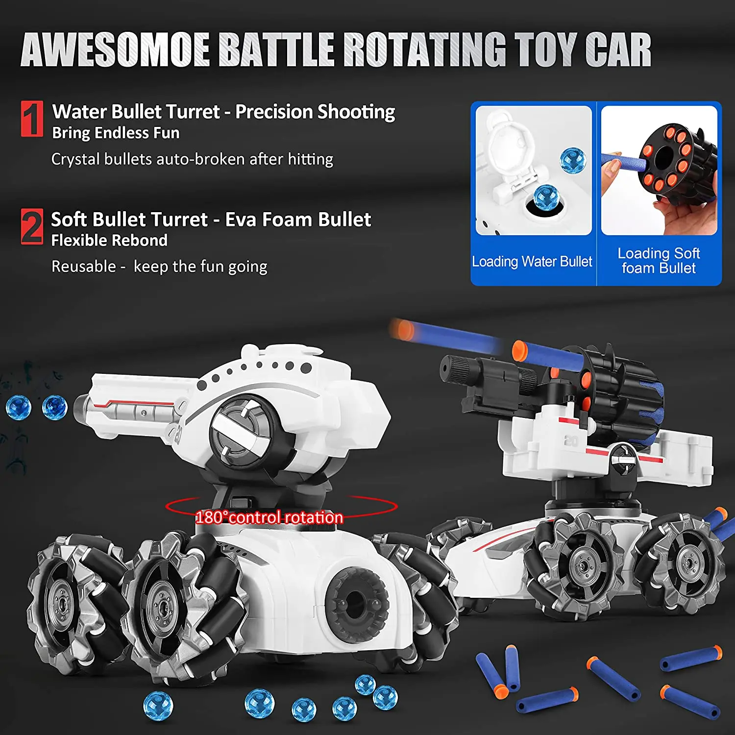 3 In 1 2.4g 4wd Remote Control Tank Watch Gesture Sensing Rc Car Water Bomb Drift Toy Car