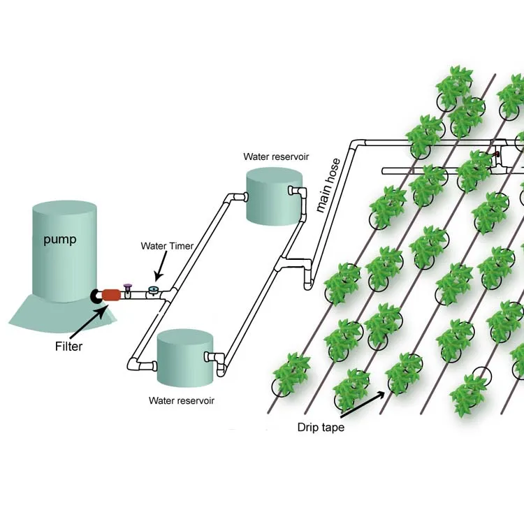 Economy Agriculture Water Saving Drip Tape Farm Irrigation System With Water Timer